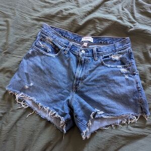 Distressed Denim Shorts